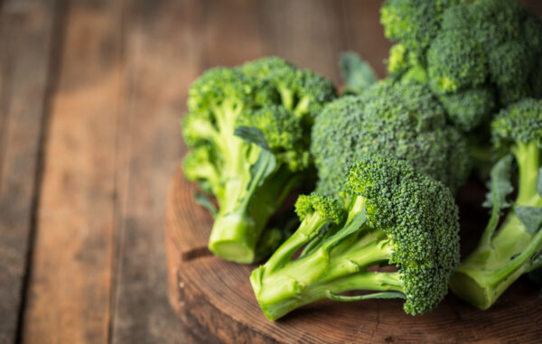 Fresh broccoli on the table